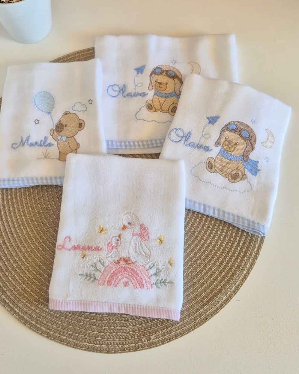 Toalhas de Boca Bordadas Personalizadas